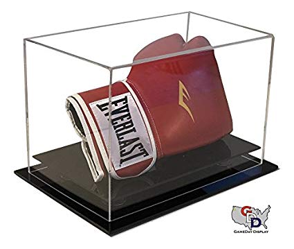 Boxing glove display case wall mount